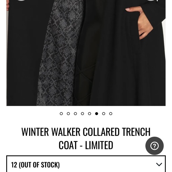 Blackmilk “WINTER WALKER COLLARED TRENCH COAT” SIZE 8 US/12 AUST NWT - Picture 3 of 16